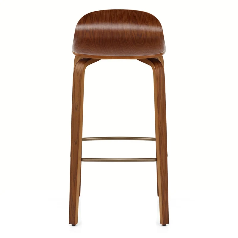 Tabouret de Bar Bois - Curve Noyer Poli