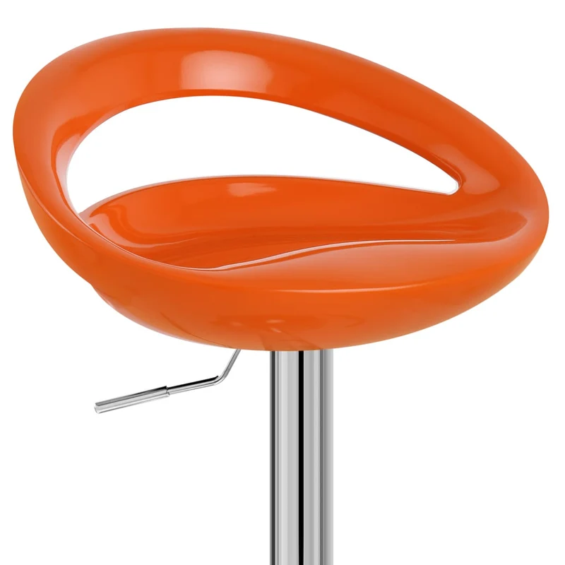 Chaise de Bar ABS Chrome - Crescent Orange