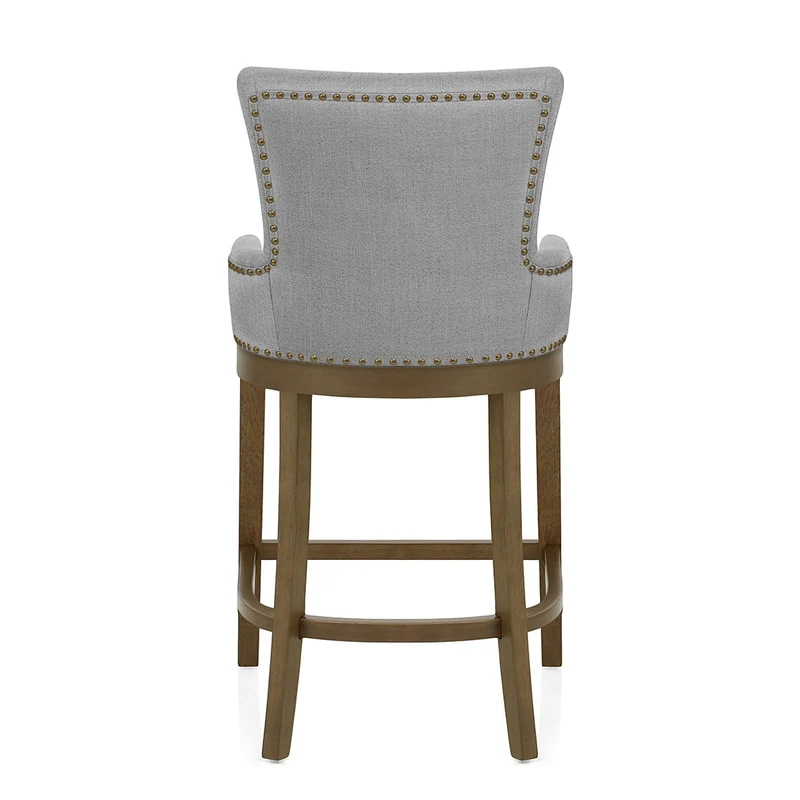 Chaise de Bar Bois Tissu - Chiltern Gris