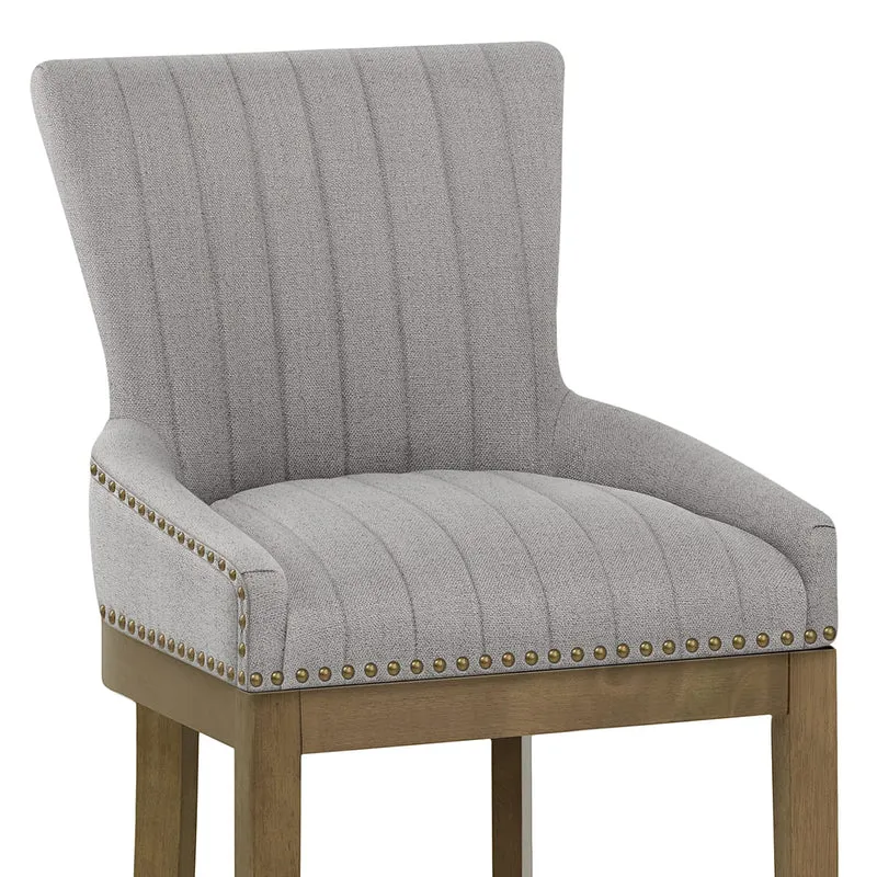Chaise de Bar Bois Tissu - Chiltern Gris