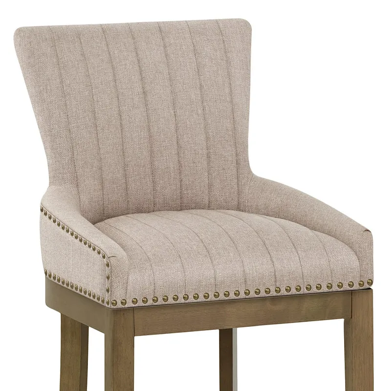 Chaise de Bar Bois Tissu - Chiltern Taupe