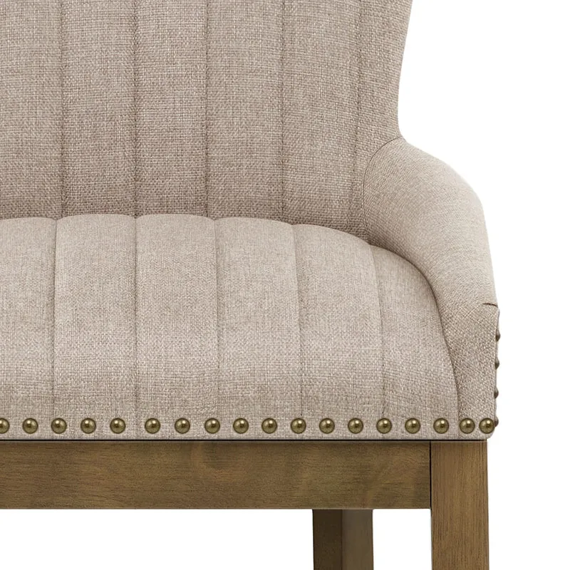Chaise de Bar Bois Tissu - Chiltern Taupe