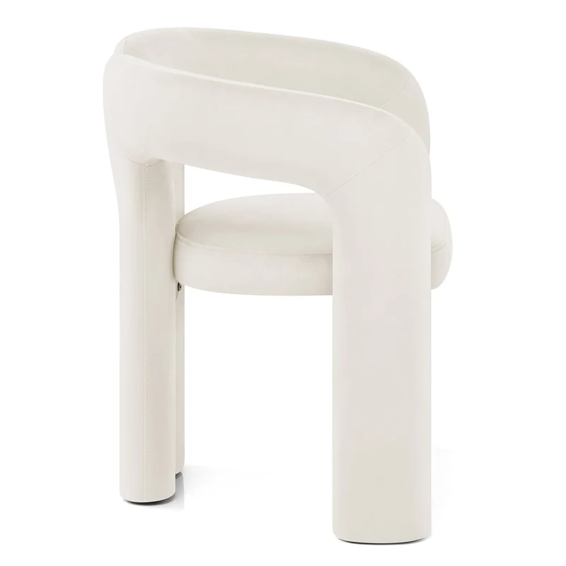 Chaise Velours - Bubble Ivoire