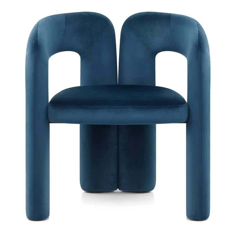 Chaise Velours - Bubble Bleu