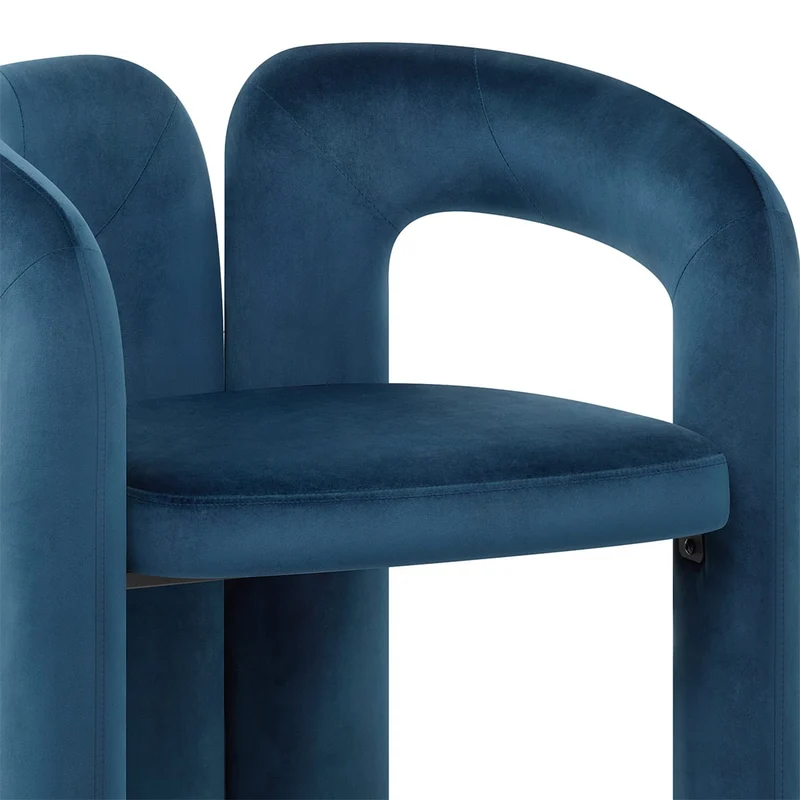 Chaise Velours - Bubble Bleu