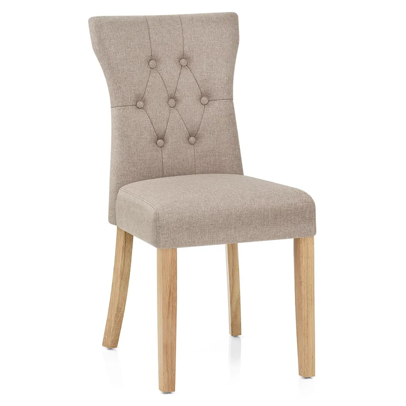 Chaise Bois Tissu - Bradbury Taupe