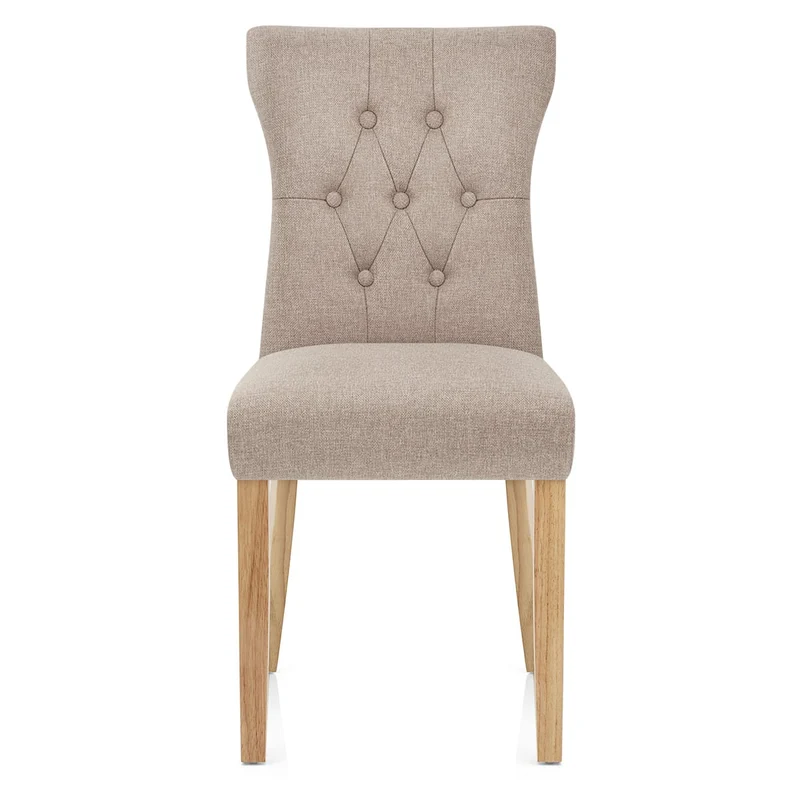 Chaise Bois Tissu - Bradbury Taupe
