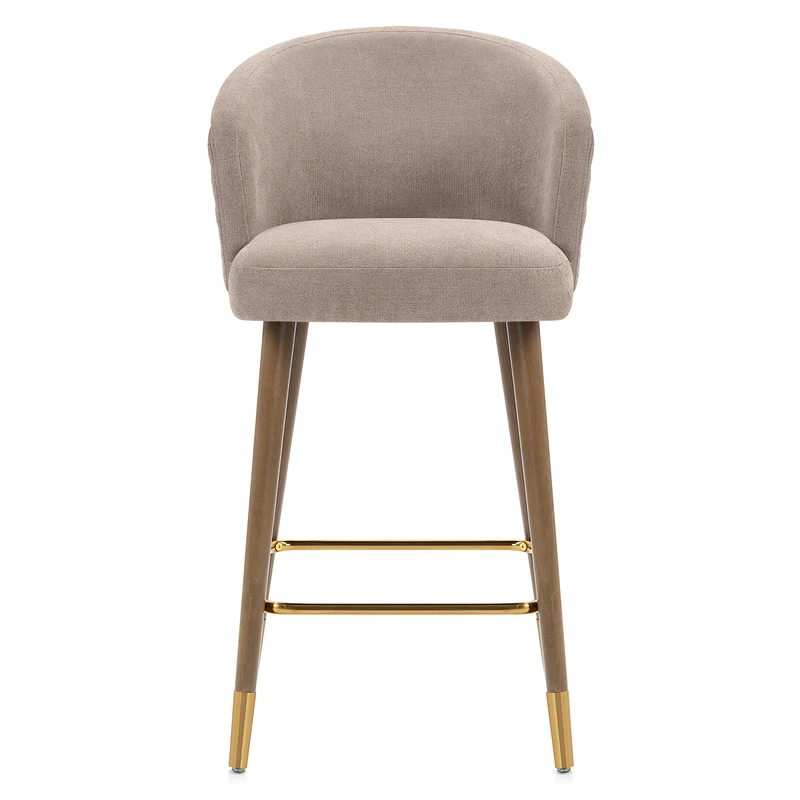 Tabouret de Bar Tissu - Boston Taupe