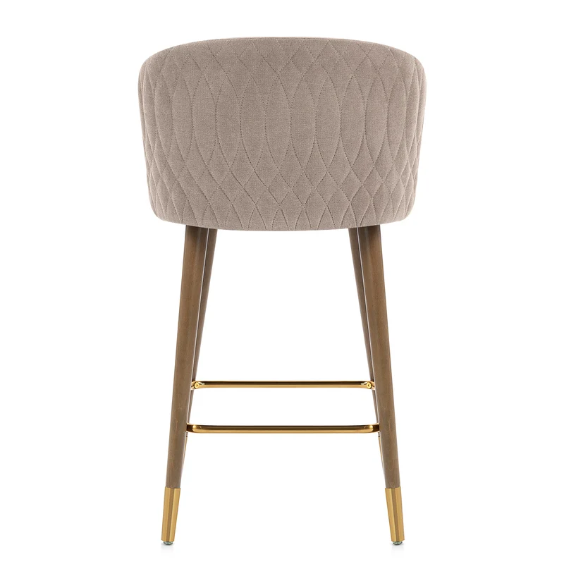 Tabouret de Bar Tissu - Boston Taupe
