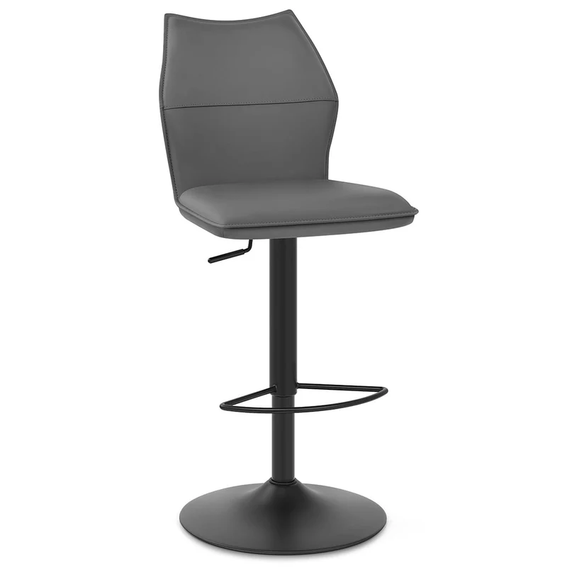 Chaise de Bar Faux Cuir - Ava Gris