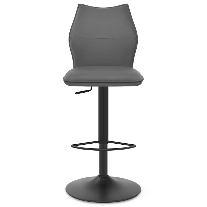 Chaise de Bar Faux Cuir - Ava Gris
