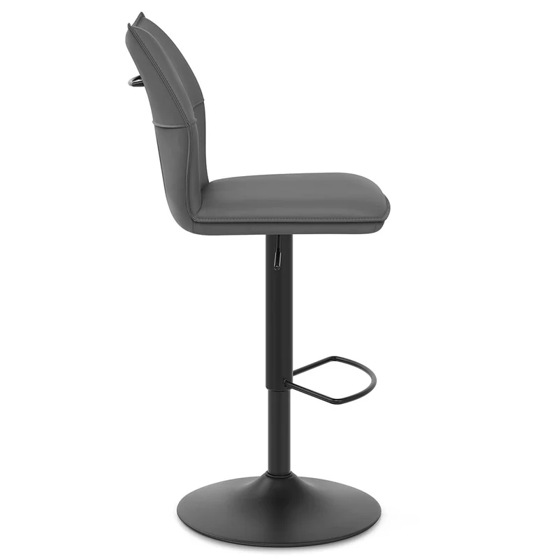 Chaise de Bar Faux Cuir - Ava Gris