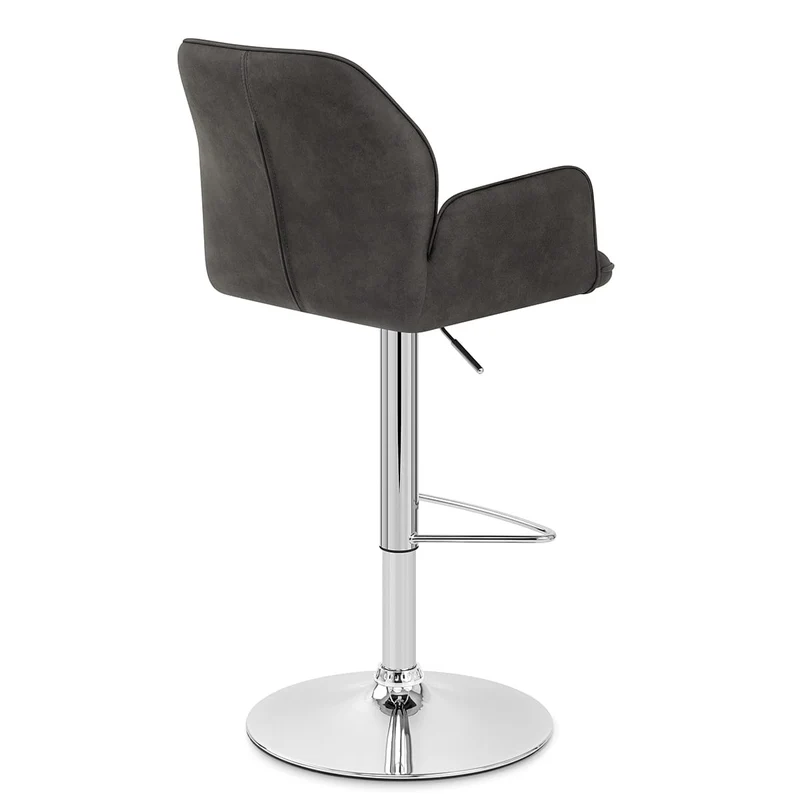 Chaise de bar Faux Daim - Harvard Gris Foncé