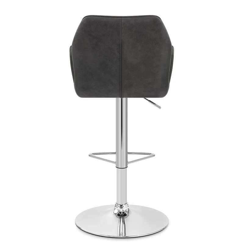 Chaise de bar Faux Daim - Harvard Gris Foncé