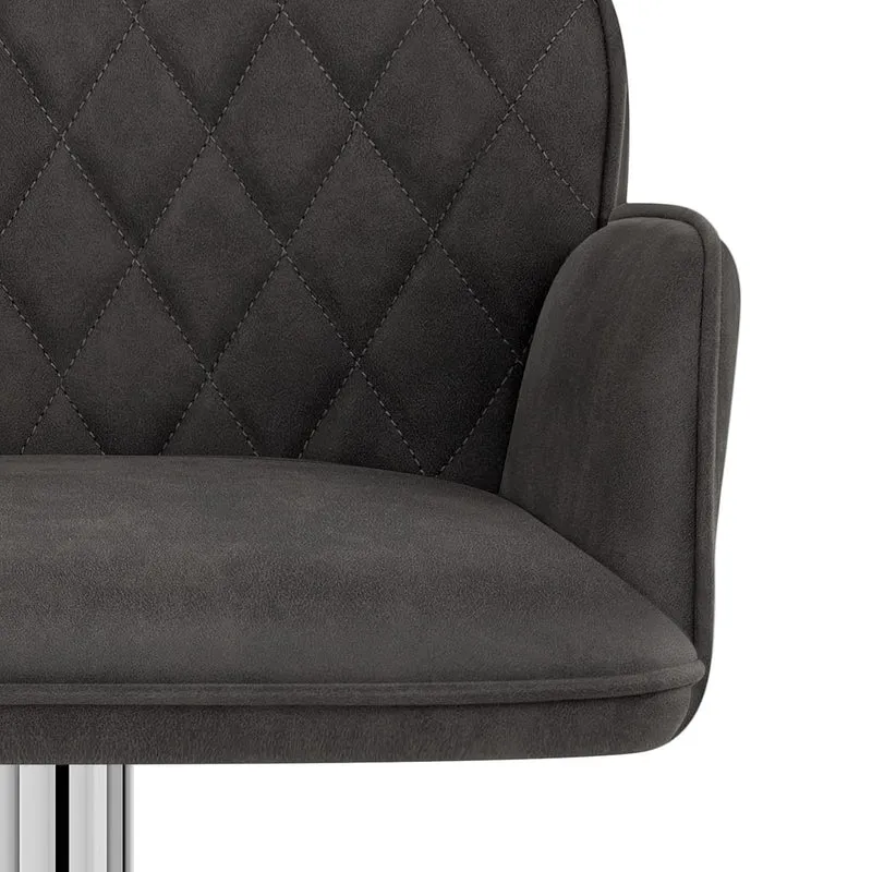 Chaise de bar Faux Daim - Harvard Gris Foncé