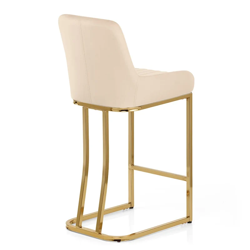 Tabouret de Bar Velours - Paget Crème
