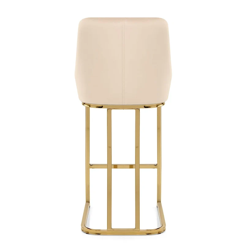Tabouret de Bar Velours - Paget Crème