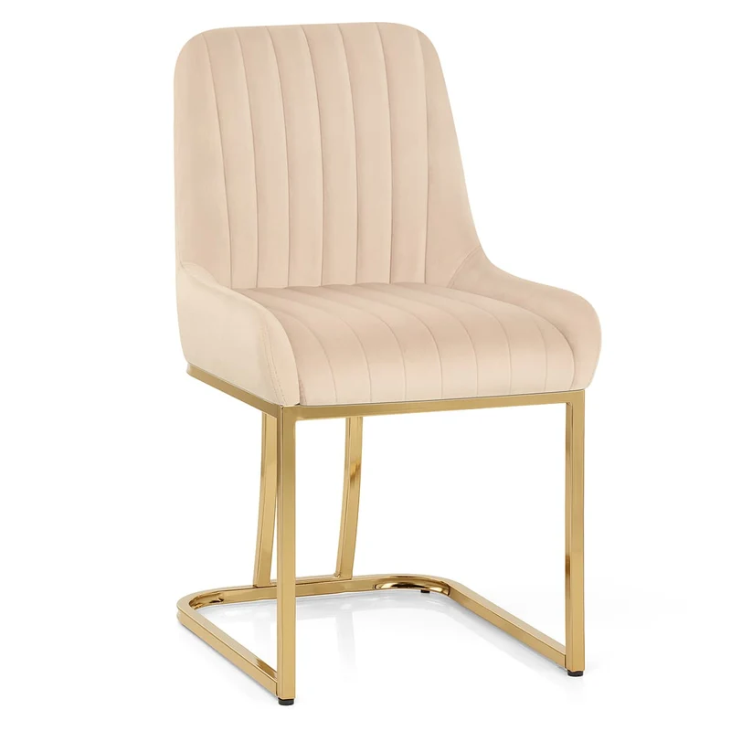 Chaise Velours - Paget Crème