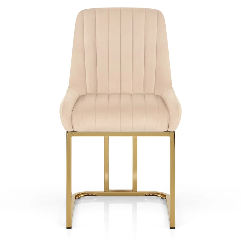 Chaise Velours - Paget Crème