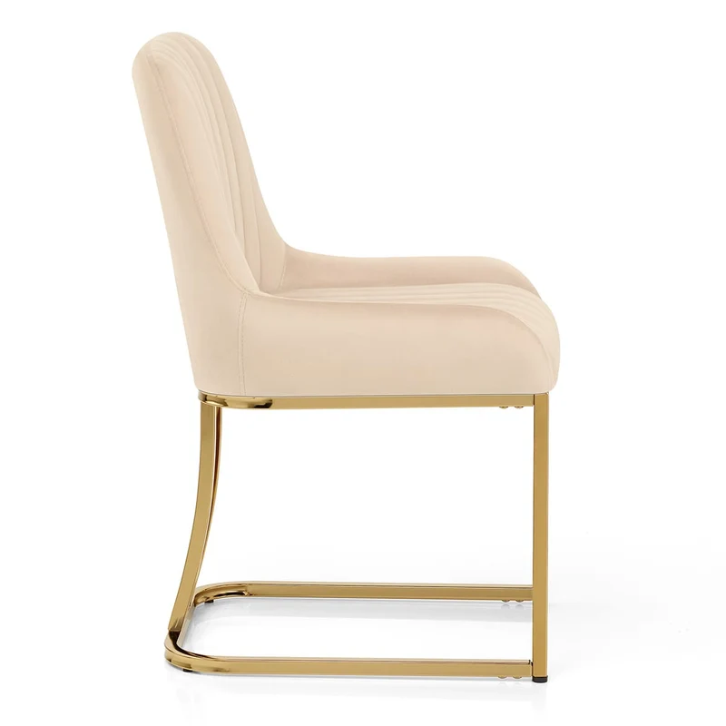 Chaise Velours - Paget Crème