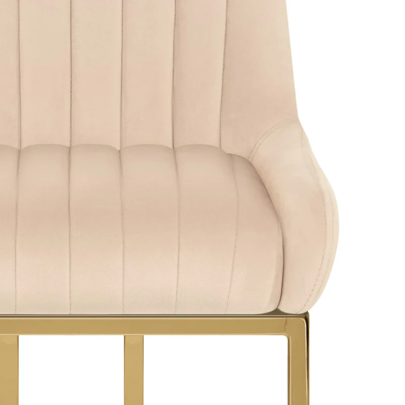 Chaise Velours - Paget Crème