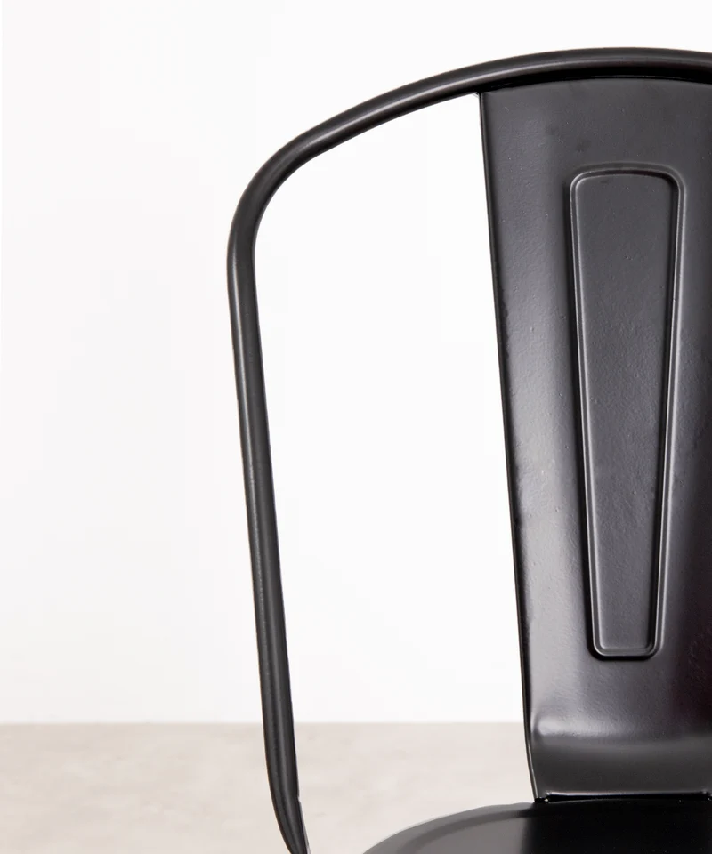 Silla de Comedor de Metal con Reposabrazos Tolik Arms