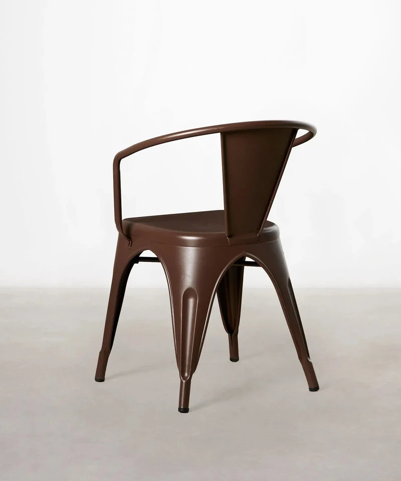 Silla de Comedor de Metal con Reposabrazos Tolik Arms