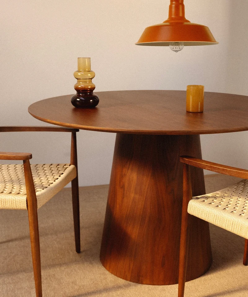Mesa de Comedor Redonda en Madera Nelly (120 cm)