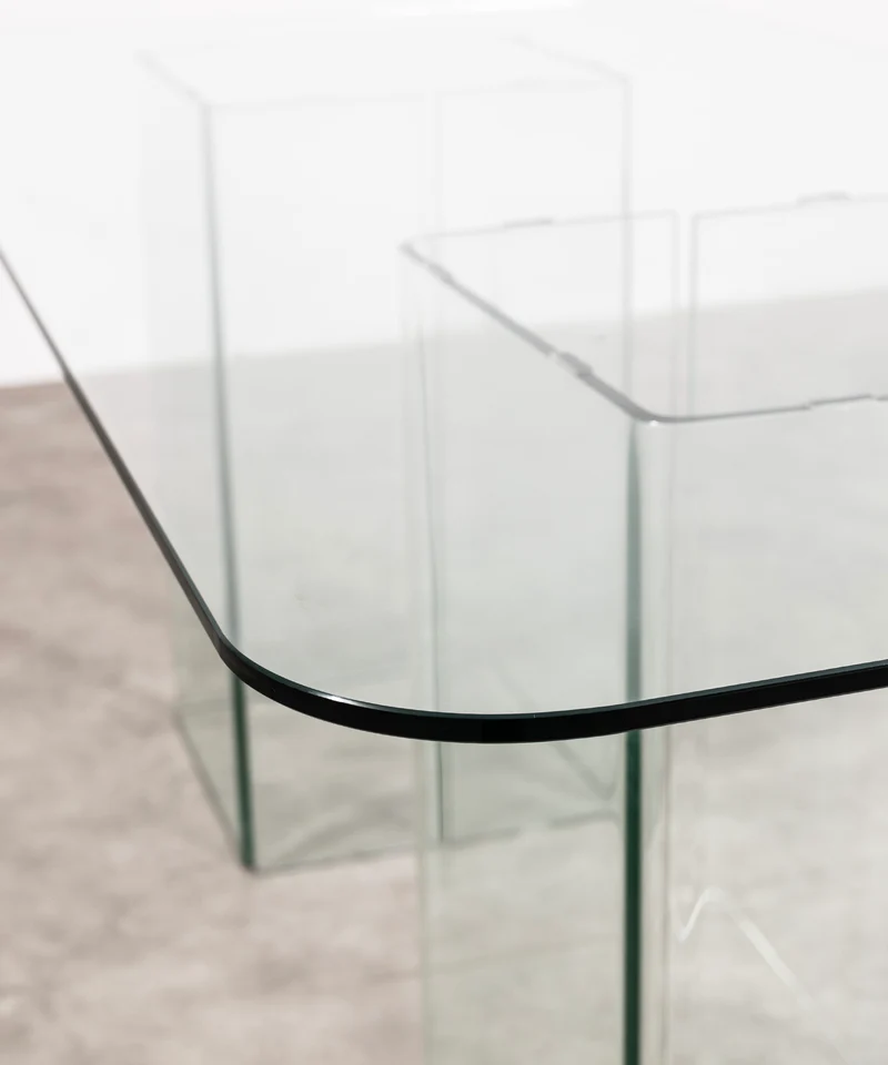 Mesa de Comedor Rectangular de Cristal Templado Eleonora (180 cm x 90 cm)