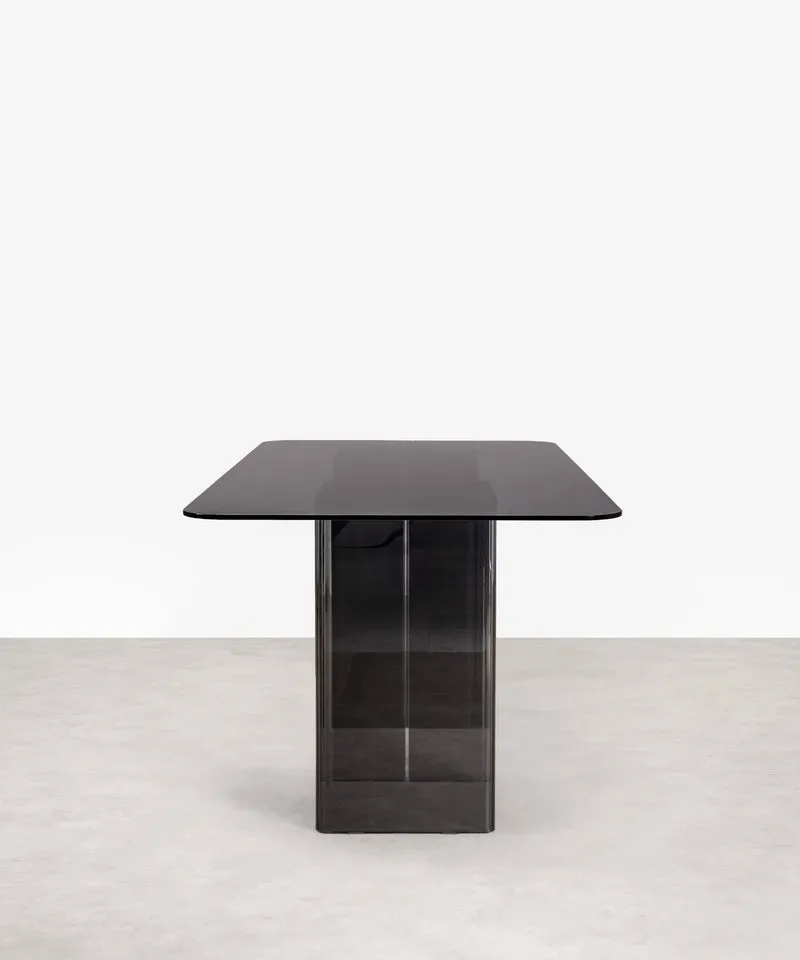 Mesa de Comedor Rectangular de Cristal Templado Eleonora (180 cm x 90 cm)
