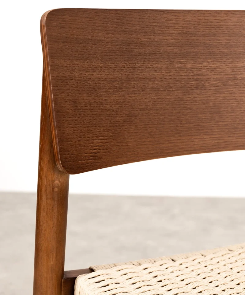 Silla de Comedor en Madera y Cuerda Trenzada Ares