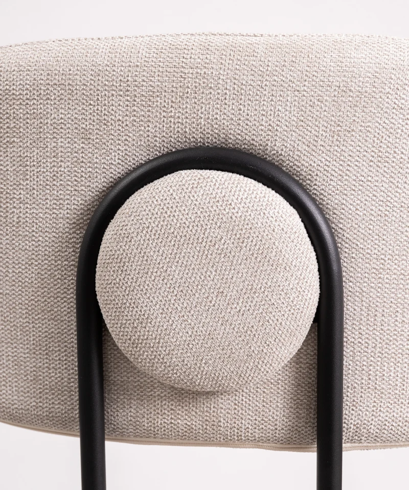 Silla de Comedor en Tela y Metal Manuela