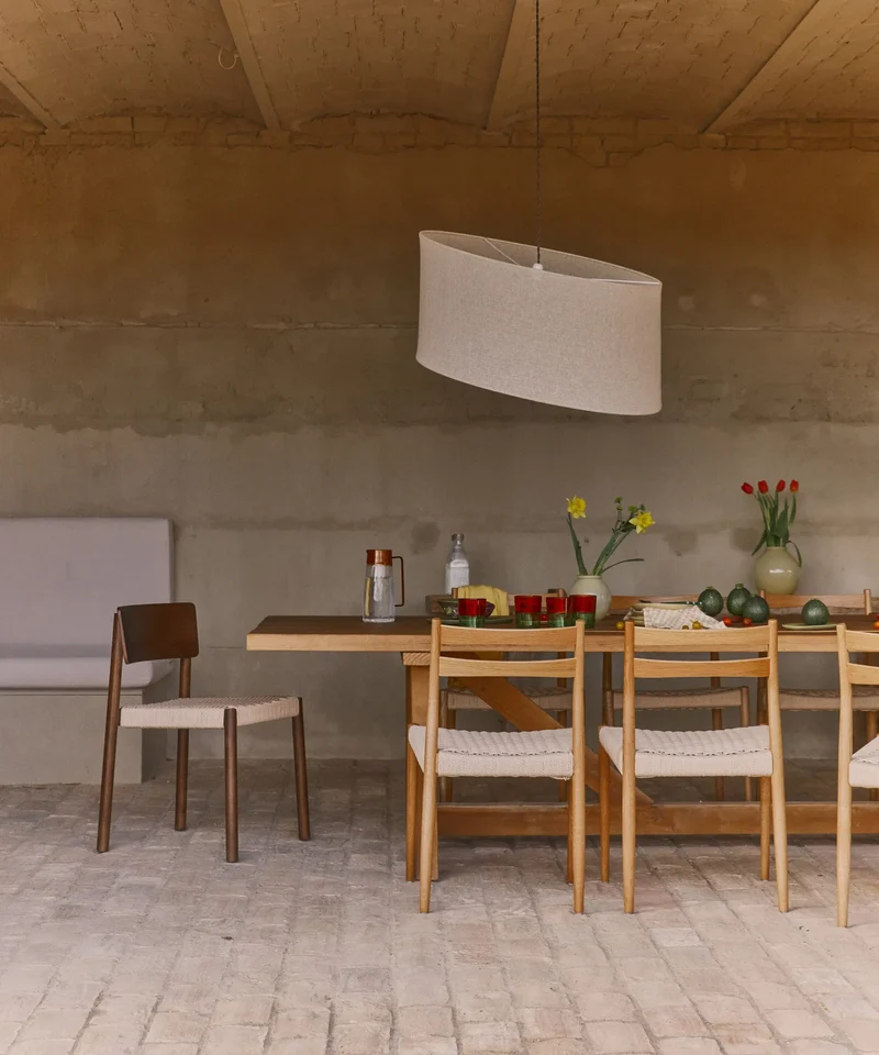 Silla de Comedor de Madera y Cuerda Trenzada Nona