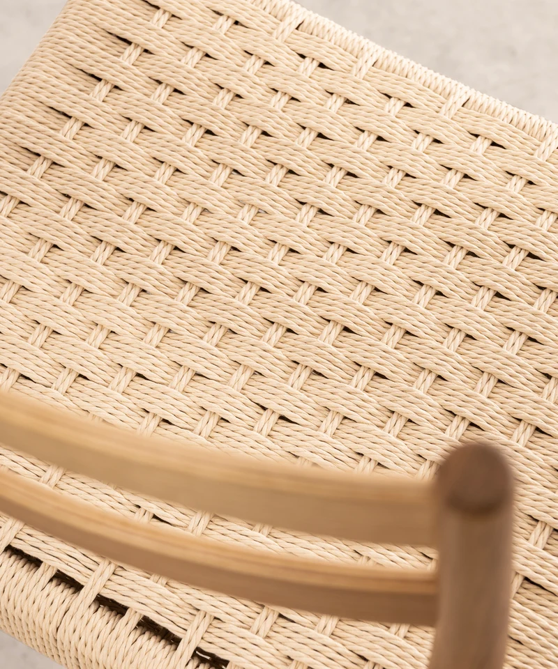 Silla de Comedor de Madera y Cuerda Trenzada Nona