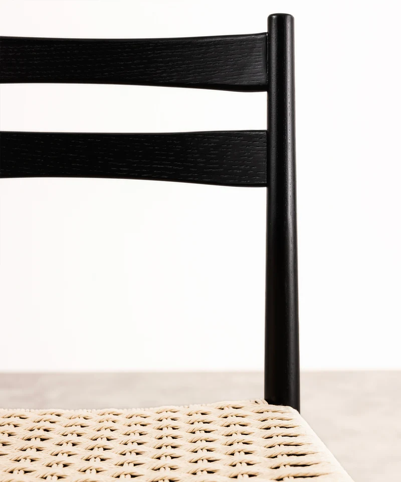 Silla de Comedor de Madera y Cuerda Trenzada Nona