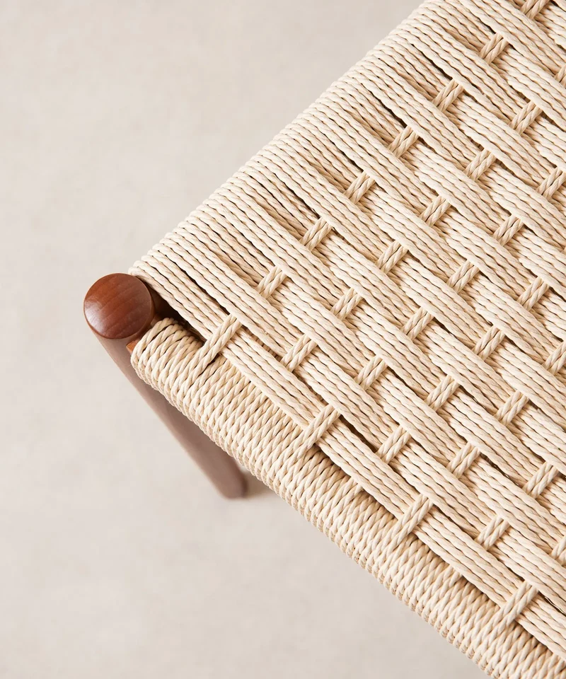 Silla de Comedor de Madera y Cuerda Trenzada Nona
