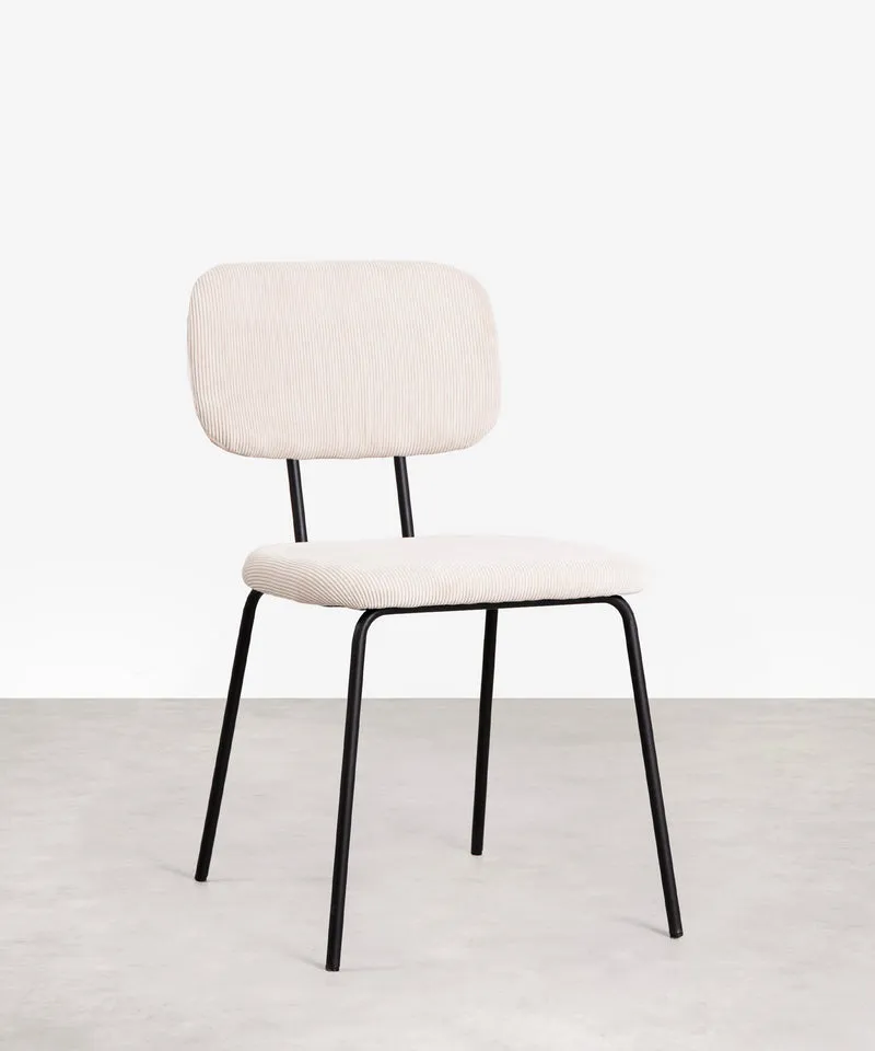 Silla de Comedor en Tela y Metal Jimena