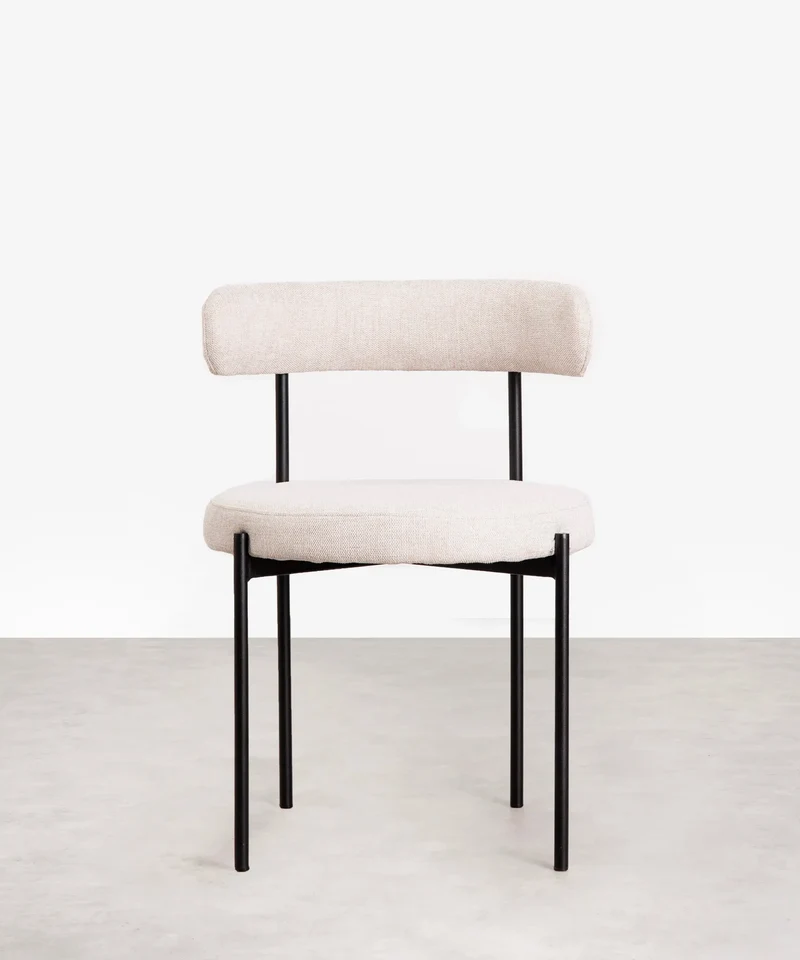 Silla de Comedor en Tela y Metal Alexia