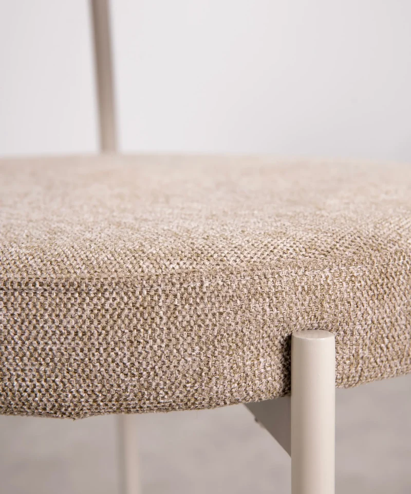 Silla de Comedor en Tela y Metal Alexia