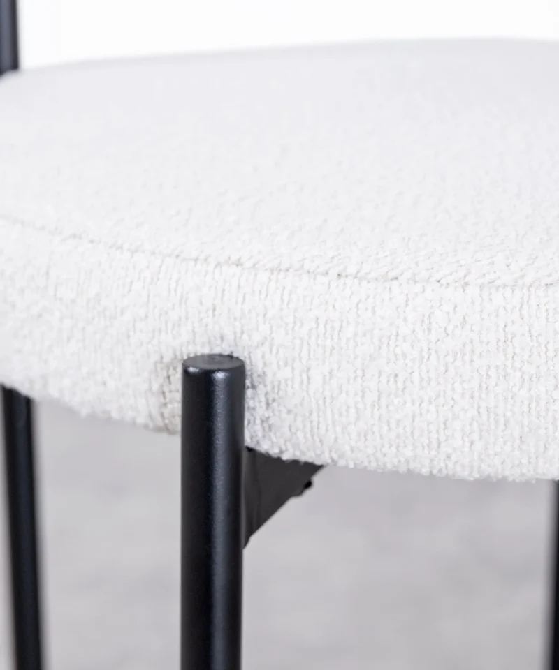 Silla de Comedor en Tela y Metal Alexia