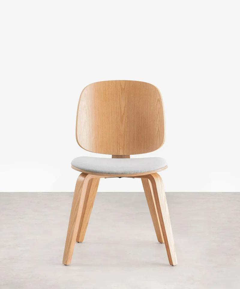 Silla de Comedor en Madera y Tapizada Anouk