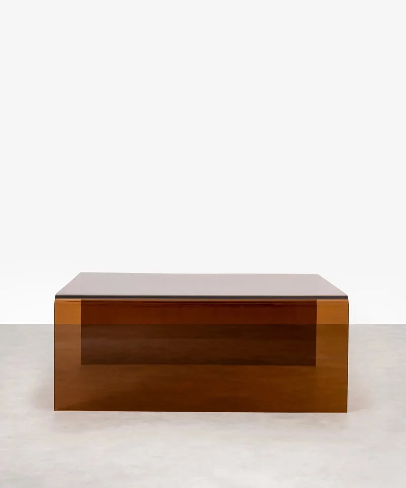 Mesa de Centro Cuadrada de Cristal Templado Burano (100x100 cm)