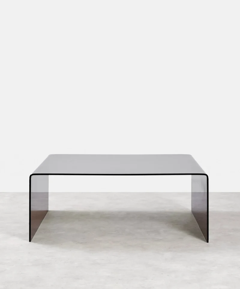 Mesa de Centro Cuadrada de Cristal Templado Burano (100x100 cm)