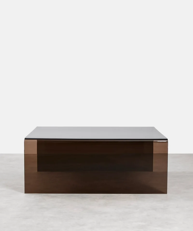 Mesa de Centro Cuadrada de Cristal Templado Burano (100x100 cm)