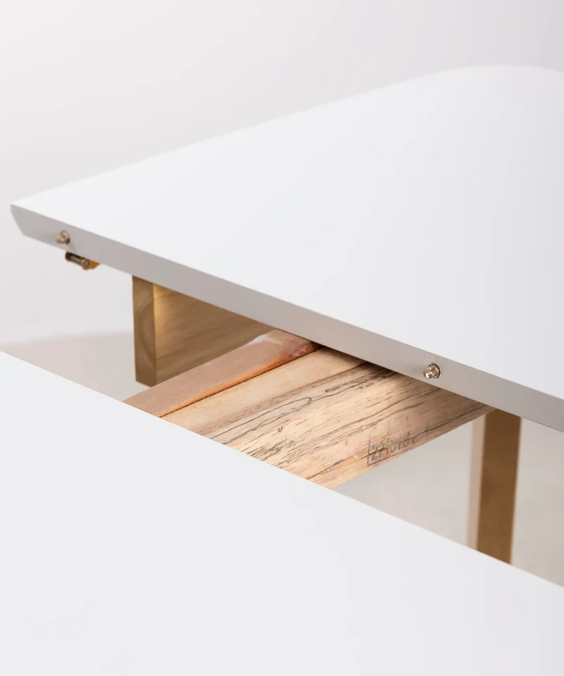 Mesa de Comedor Cuadrada en Madera Extensible Livia (90-130 x 90 cm)