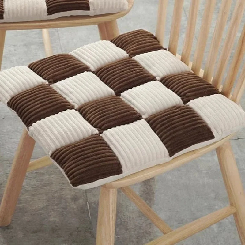 Galette de Chaise 42x42 Chocolat et écru