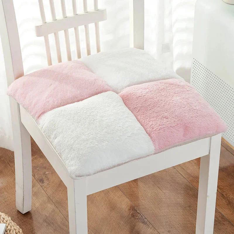 Galette de Chaise 42x42 Velours côtelé Rose