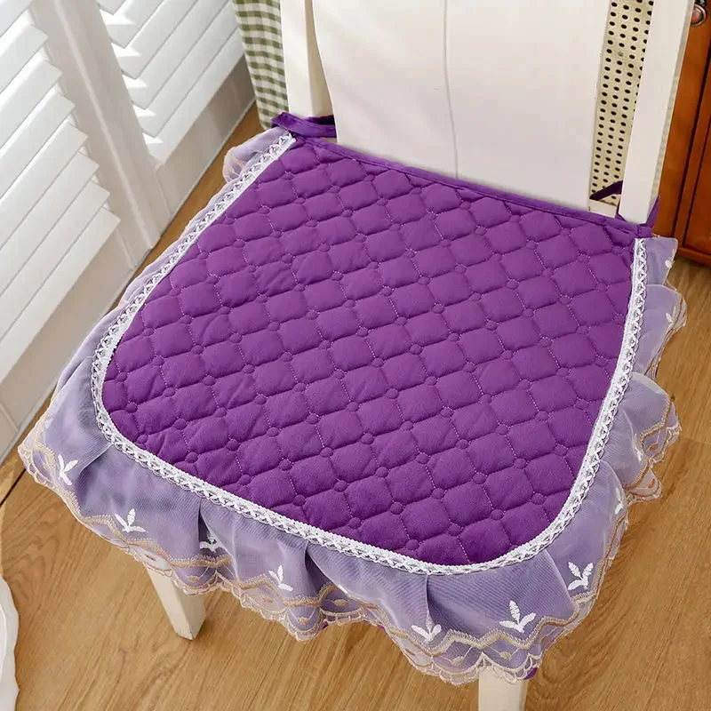 Galette de Chaise avec Volant Violette