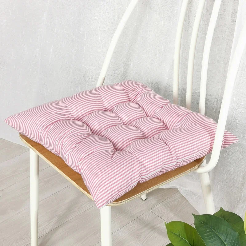 Galette de Chaise Rose Rayée