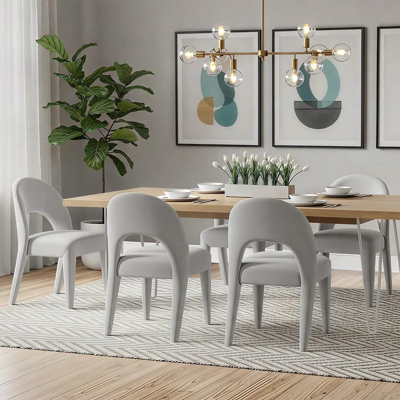 Chaise Velours - Amore Gris